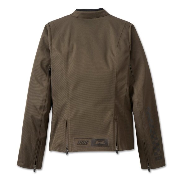 🏍️ Harley Davidson Women's Olive Courier Waterproof Textile Jacket SZ M NWT - Picture 2 of 4